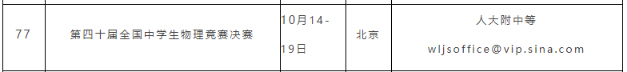 2023年第40届全国中学生物理竞赛决赛时间公布